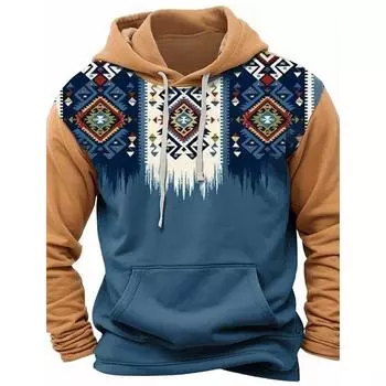 Мужская модная толстовка с капюшоном с принтом в клетку, синяя, коричневая, с круглым вырезом, осенне-зимняя, дизайнерская толстовка с капюшоном, повседневная модная толстовка S
