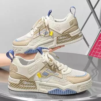 Мужская модная универсальная повседневная обувь на все времена года, дышащая обувь с толстой подошвой для ходьбы на открытом воздухе, молодежная удобная спортивная обувь для катания на доске 39