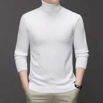 Мужская модная водолазка с защитой от катышков - модная однотонная трикотажная рубашка с длинными рукавами M вино красного