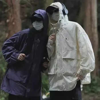 Мужская молодежная американская модная ветрозащитная летняя куртка M фиолетовый