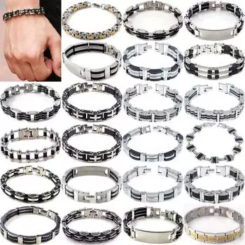 Мужская мотоциклетная цепь мотоциклетная цепочка браслет ювелирные изделия из нержавеющей стали 1