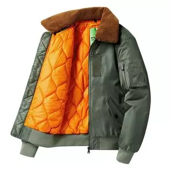 Мужская мотоциклетная куртка из утепленного хлопкового рабочего костюма, куртка для летного костюма M армия зеленый