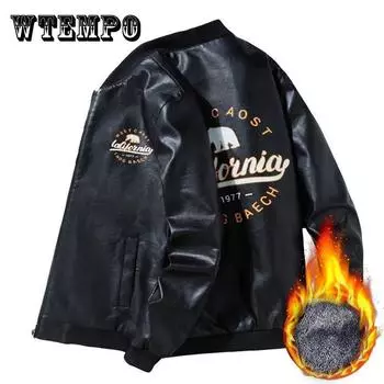 Мужская мотоциклетная куртка зимняя толстая теплая кашемировая куртка куртка из искусственной кожи повседневные тонкие пальто 4XL