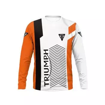 Мужская мотоциклетная новая спортивная футболка с длинным рукавом, мужская футболка с принтом Street Fashion Design.