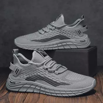 Мужская мужская повседневная мужская обувь Летающие тканые туфли Кроссовки для гонок Дышащая обувь Модные кроссовки для мужчин Спорт на открытом воздухе Мужчины 44 хаки