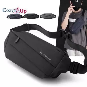 Мужская нагрудная сумка Cozy Up, модная сумка через плечо, спортивная поясная сумка 38cm * 2cm * 13cm чёрный