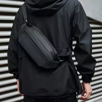Мужская нагрудная сумка, маленькая сумка через плечо, многофункциональная сумка через плечо, велосипедный почтальон, сумка на одно плечо, поясная сумка, рюкзак для мужчин чёрный