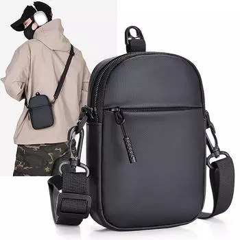 Мужская нагрудная сумка, модная холщовая сумка через плечо, мини-сумка через плечо из ткани, спортивная сумка через плечо для телефона серый