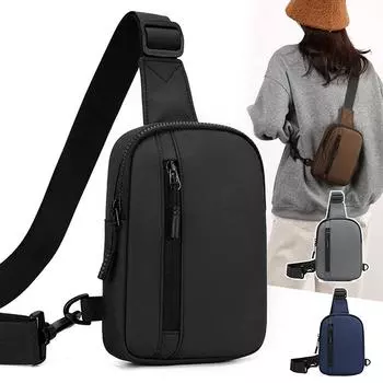 Мужская нагрудная сумка, модная холщовая сумка через плечо, мини-сумка через плечо из ткани, спортивная сумка через плечо для телефона кофейный