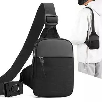 Мужская нагрудная сумка, модная маленькая холщовая сумка через плечо для мужчин, мини-сумка через плечо из ткани, спортивная сумка через плечо для телефона 13*18cm