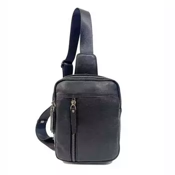 Мужская нагрудная сумка, мужская сумка из натуральной кожи, повседневная сумка через плечо, нагрудная сумка, черная воловья кожа.