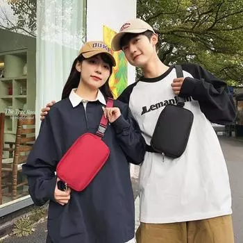 Мужская нагрудная сумка, однотонная женская сумка через плечо, спортивная сумка для бега на открытом воздухе, поясная сумка розовый