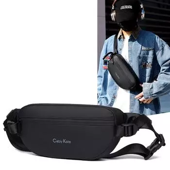 Мужская нагрудная сумка, поясная сумка, спортивная сумка через плечо, водоотталкивающая сумка для мобильного телефона серый