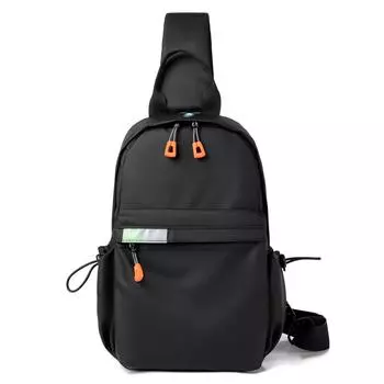 Мужская нагрудная сумка, повседневные сумки через плечо, водонепроницаемая сумка на плечо, спортивный рюкзак для путешествий на открытом воздухе чёрный