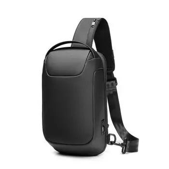 Мужская нагрудная сумка с таможенным противоугонным замком/портом для зарядки USB 3.0, небольшая сумка через плечо, сумка через плечо, мужская водонепроницаемая сумка для планшета 9,7 дюйма синий