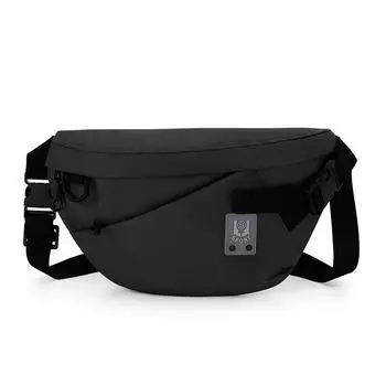 Мужская нагрудная сумка спортивная для бега кроссбоди сумка для мобильного телефона поясная сумка чёрный