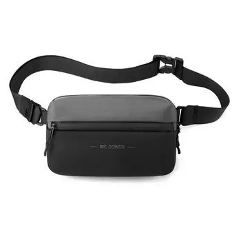 Мужская нагрудная сумка, сумка-мессенджер, поясная сумка для путешествий на открытом воздухе, модная и простая сумка через плечо, маленькая сумка через плечо. 10 inch серый