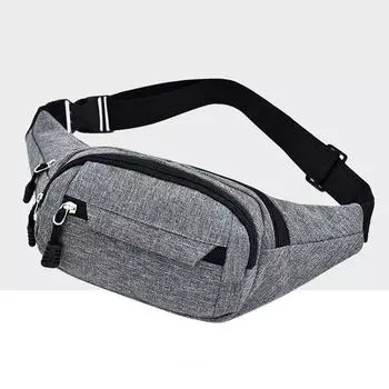 Мужская нагрудная сумка, водонепроницаемая спортивная сумка для отдыха на открытом воздухе, холщовый чехол, поясная сумка в корейском стиле, поясная сумка через плечо, мужская сумка-бананка чёрный