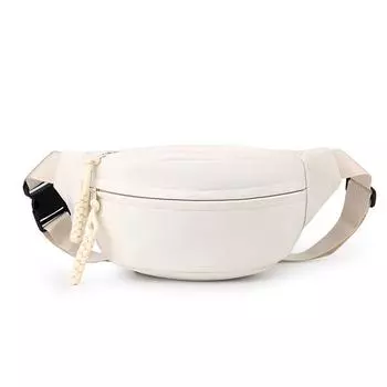 Мужская нагрудная сумка Женская поясная сумка Однотонная сумка через плечо Студенческая сумка через плечо бежевый