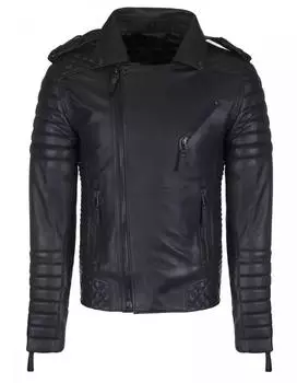 Мужская натуральная овечья кожа, новая черная стильная куртка ручной работы, новая элегантная S чёрный