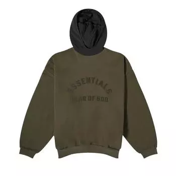 Мужская нейлоновая флисовая толстовка Fear of God Essentials чернильного/черного цвета 202SP244310F S