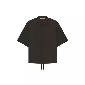 Мужская нейлоновая рубашка с короткими рукавами Fear of God Essentials, черные мужские топы 186BT224000F S
