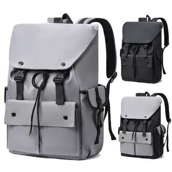 Мужская нейлоновая сумка на плечо, водонепроницаемый рюкзак, сумка для компьютера, большая вместительная дорожная посылка, студенческий рюкзак черный серый