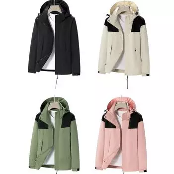 Мужская непромокаемая куртка для кемпинга, пешего туризма, треккинга, ветровка, водонепроницаемая с капюшоном, весенне-осенняя одежда для спорта на открытом воздухе, путешествия, альпинизм XS чёрный