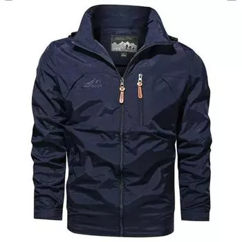 Мужская непромокаемая военная куртка с капюшоном, тактическое пальто, теплое застежка-молния, повседневная мешковатая куртка большого размера M армия зеленый