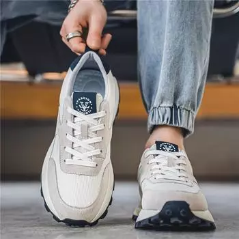 Мужская нескользящая и износостойкая уличная модная повседневная спортивная обувь для бега, обувь для папы 39