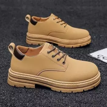 Мужская нескользящая повседневная обувь из искусственной кожи, модная и трендовая обувь для ходьбы, лидер продаж 2024 года 40 чёрный