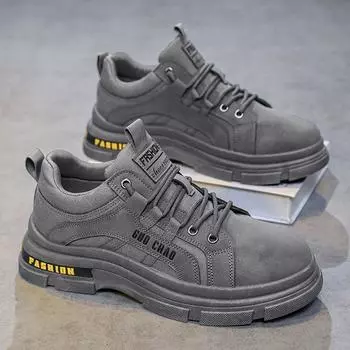 Мужская нескользящая рабочая обувь на толстой подошве: Износостойкие рабочие ботинки Martin на весну 2024 г. 39