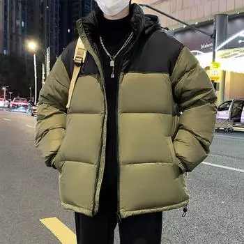 Мужская новая белая утиная пуховая куртка мужская зимняя куртка с капюшоном универсальные мужские топы S