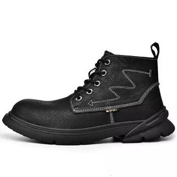 Мужская новая кожаная спортивная обувь на открытом воздухе, повседневная обувь, деловые кожаные ботинки 39