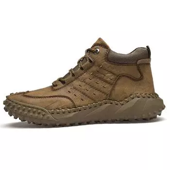 Мужская новая кожаная спортивная обувь на открытом воздухе, повседневная обувь, деловые кожаные ботинки 38