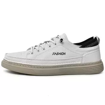 Мужская новая кожаная спортивная обувь на открытом воздухе, повседневная обувь, деловая кожаная обувь для доски 38