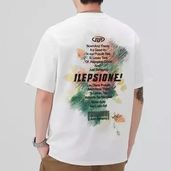 Мужская новая летняя свободная футболка с круглым вырезом и короткими рукавами, тонкая футболка с принтом M белый