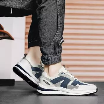 Мужская новая мода Four Seasons Удобная обувь для студентов Трендовые спортивные дышащие повседневные кроссовки для бега 39 чёрный