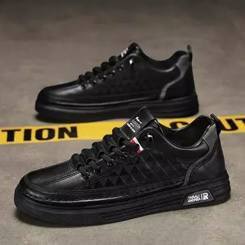 Мужская новая модная обувь. Мужская обувь. Повседневная обувь для досок. Маленькие белые туфли. Не нужно завязывать шнурки. Одна педаль. 39 чёрный