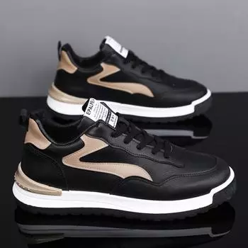 Мужская новая модная повседневная обувь, мужские осенние теннисные кроссовки для отдыха на открытом воздухе, мужские легкие удобные кожаные туфли на шнуровке, обувь 39