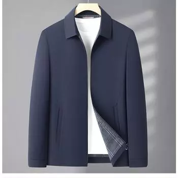 Мужская новая осенне-зимняя мода с лацканами, деловая куртка для среднего возраста, мужская руководящая мужская одежда M
