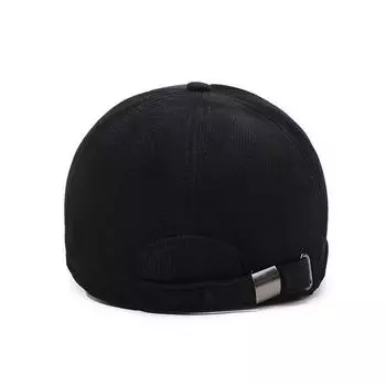 Мужская новая шапка, простая теплая шапка для людей среднего и пожилого возраста, толстая хлопковая шапка с защитой ушей, бейсболка Adjustable серый