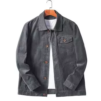 Мужская новая вельветовая куртка, пальто, мужская повседневная свободная куртка с лацканами, молодежная куртка большого размера для мужчин M