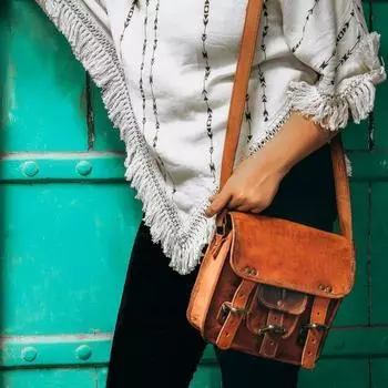 Мужская новая винтажная коричневая маленькая сумка через плечо для ipad через плечо из натуральной козьей кожи 7x9x3 коричневый