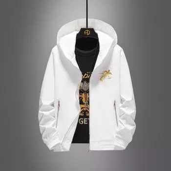 Мужская новая зимняя бейсбольная куртка с капюшоном, вышитая молодежная модная куртка M