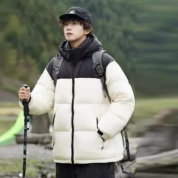 Мужская новая зимняя утолщенная водонепроницаемая куртка на утином пуху для скалолазания и катания на лыжах S