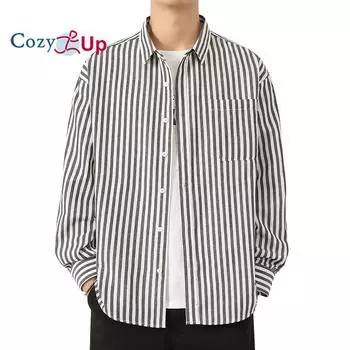 Мужская облегающая рубашка Cozy Up из поплина с длинным рукавом M чёрный