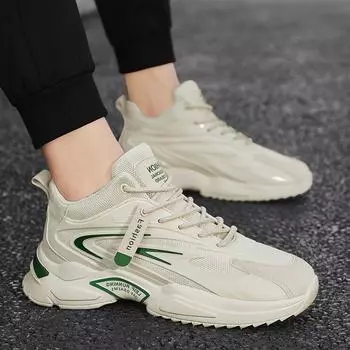 Мужская обувь 2023, весенняя новая летающая тканая мужская обувь, модная модная обувь для пап, удобная дышащая студенческая спортивная мужская обувь 39 чёрный