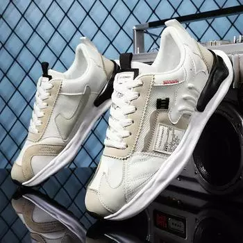 Мужская обувь 2024 года, летняя дышащая трендовая мужская спортивная обувь для отдыха и бега, сетчатая, Forrest Gump dad labor insurance, универсальная модная обувь 39 серый