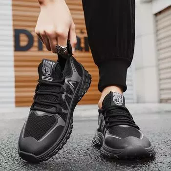 Мужская обувь 2024 года, летняя новая нескользящая и износостойкая повседневная обувь для активного отдыха, сетчатые дышащие спортивные кроссовки, мужская модная обувь 39